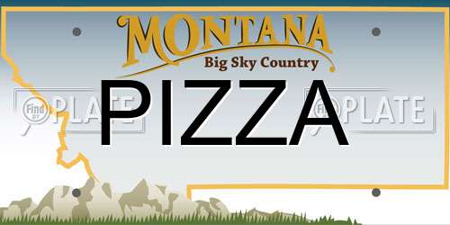 PIZZA Montana License Plate