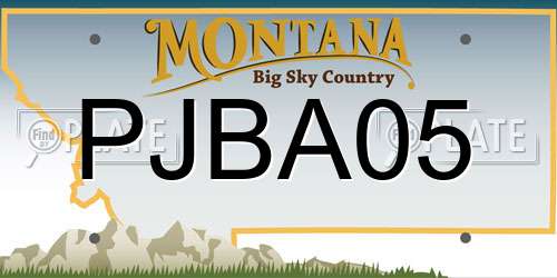 PJBA05 Montana License Plate