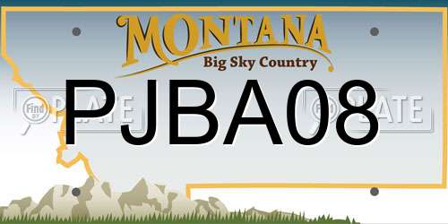 PJBA08 Montana License Plate