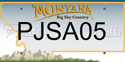 PJSA05 Montana License Plate