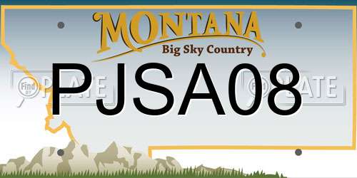 PJSA08 Montana License Plate