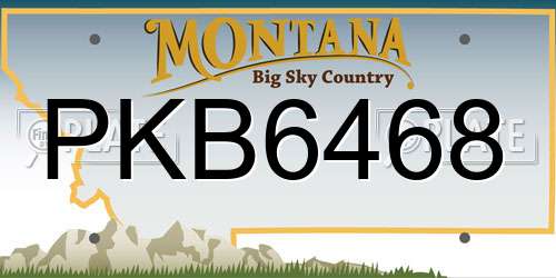 PKB6468 Montana License Plate