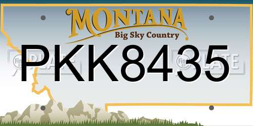 PKK8435 Montana License Plate