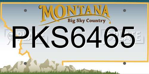 PKS6465 Montana License Plate