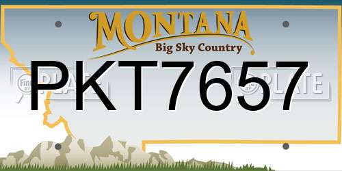 PKT7657 Montana License Plate
