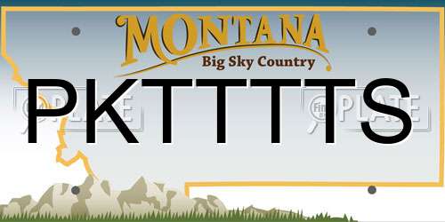 PKTTTTS Montana License Plate