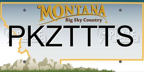 PKZTTTS Montana License Plate