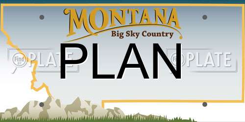 PLAN Montana License Plate