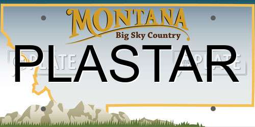 PLASTAR Montana License Plate