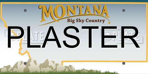PLASTER Montana License Plate