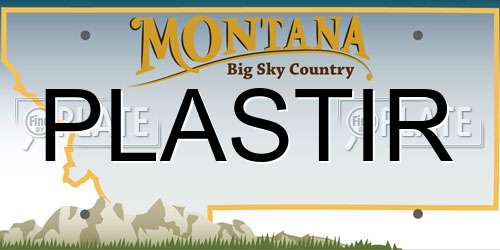 PLASTIR Montana License Plate