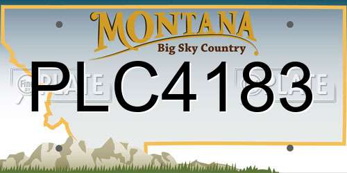 PLC4183 Montana License Plate