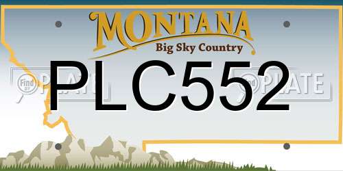 PLC552 Montana License Plate