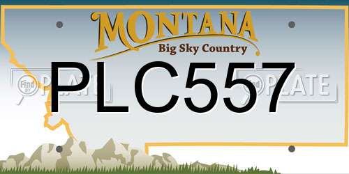 PLC557 Montana License Plate