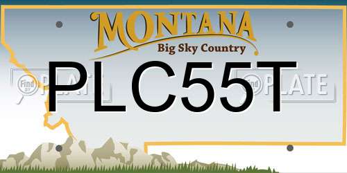 PLC55T Montana License Plate