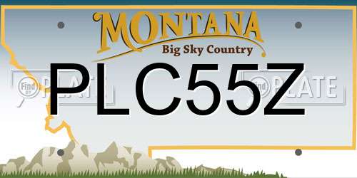 PLC55Z Montana License Plate