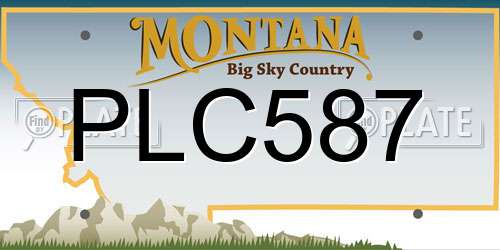 PLC587 Montana License Plate