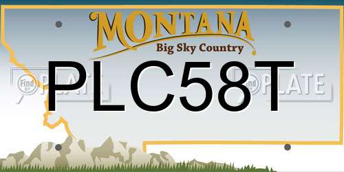 PLC58T Montana License Plate