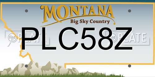 PLC58Z Montana License Plate