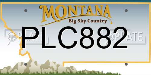 PLC882 Montana License Plate