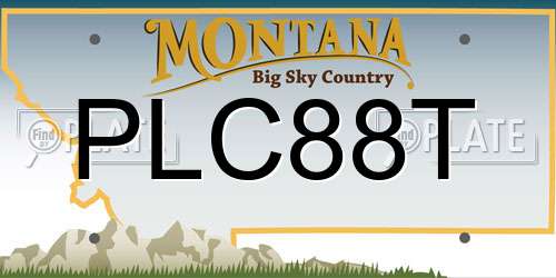 PLC88T Montana License Plate