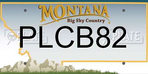 PLCB82 Montana License Plate