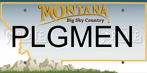 PLGMEN Montana License Plate