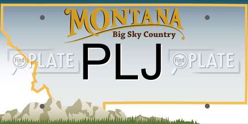 PLJ Montana License Plate