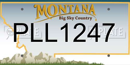 PLL1247 Montana License Plate