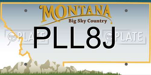 PLL8J Montana License Plate