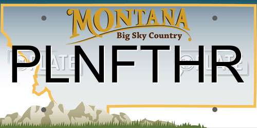 PLNFTHR Montana License Plate