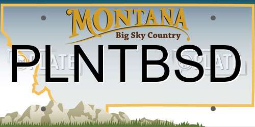 PLNTBSD Montana License Plate