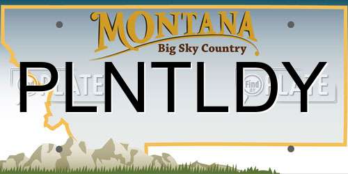 PLNTLDY Montana License Plate