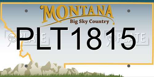 PLT1815 Montana License Plate