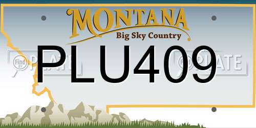 PLU409 Montana License Plate
