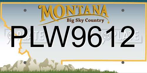 PLW9612 Montana License Plate