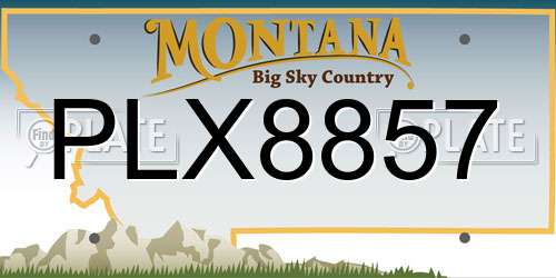 PLX8857 Montana License Plate