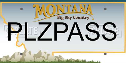 PLZPASS Montana License Plate