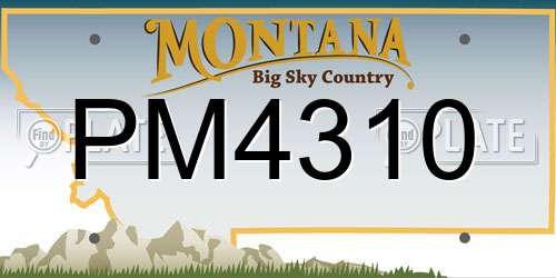PM4310 Montana License Plate