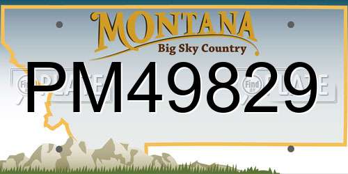 PM49829 Montana License Plate