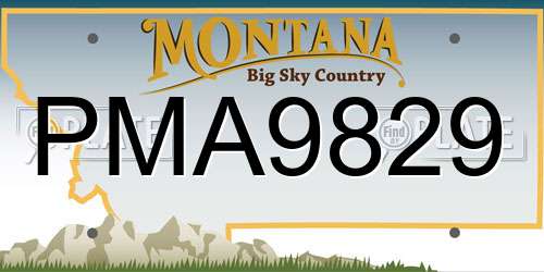 PMA9829 Montana License Plate