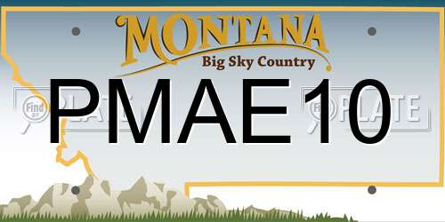 PMAE10 Montana License Plate