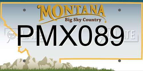 PMX089 Montana License Plate