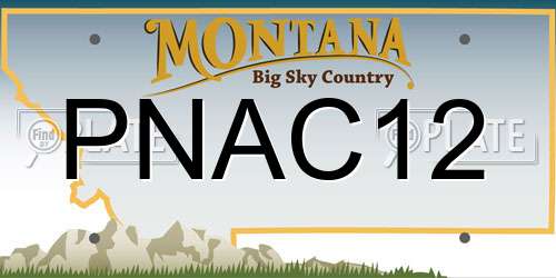 PNAC12 Montana License Plate