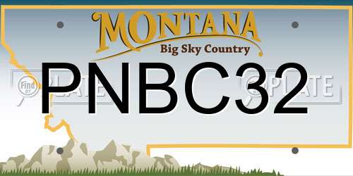 PNBC32 Montana License Plate