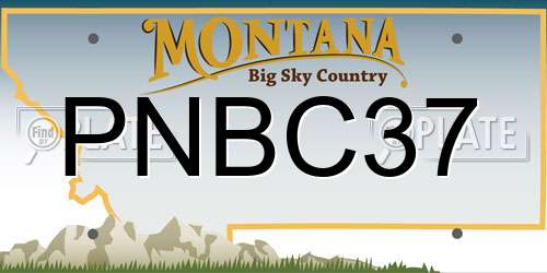 PNBC37 Montana License Plate