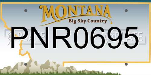 PNR0695 Montana License Plate