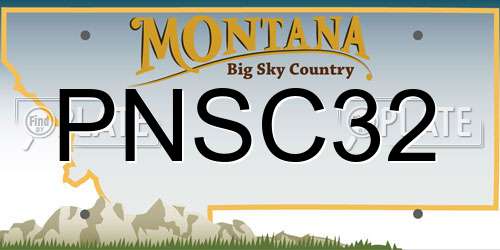 PNSC32 Montana License Plate