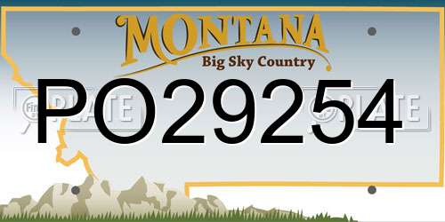 PO29254 Montana License Plate