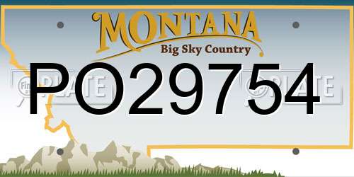 PO29754 Montana License Plate
